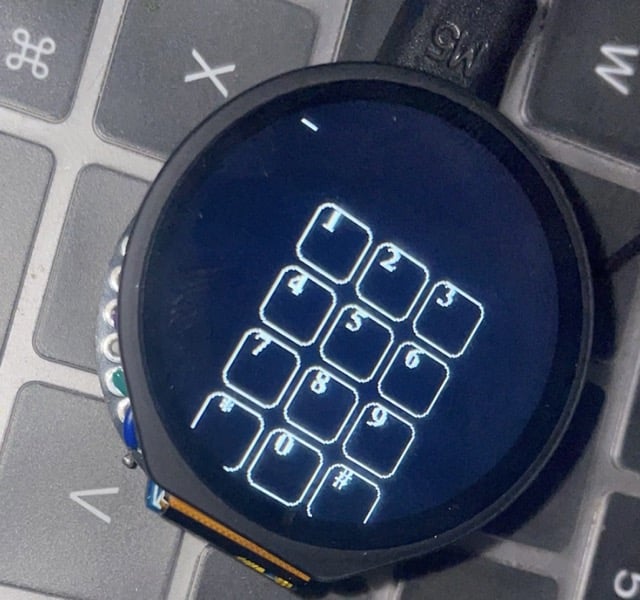 Touch Display Dial Pad for Smartwatch-based security System 